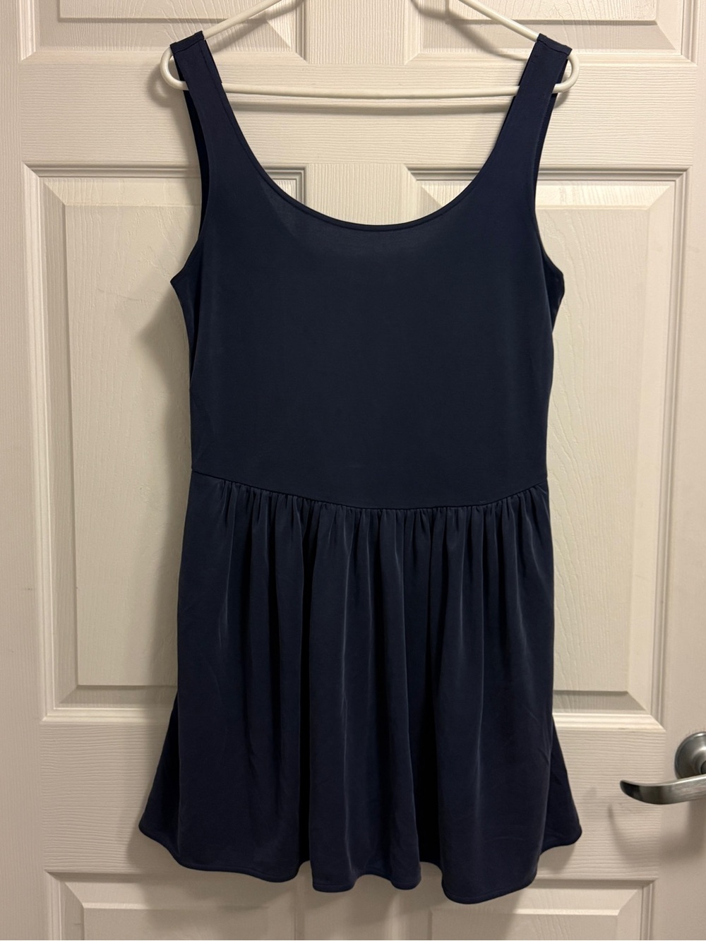 Rebecca Taylor Navy Blue Sleeveless Scoop-Neck Dress